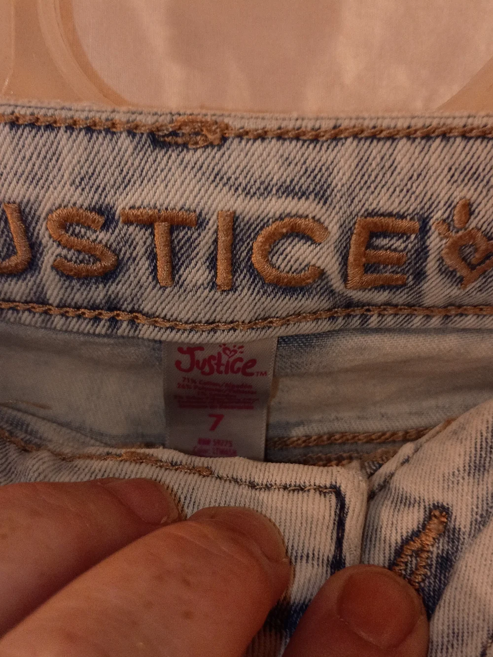Justice Girls Size 7 Cargo Flare Jeans